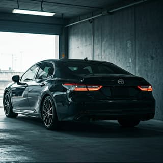 Detailed black sedan